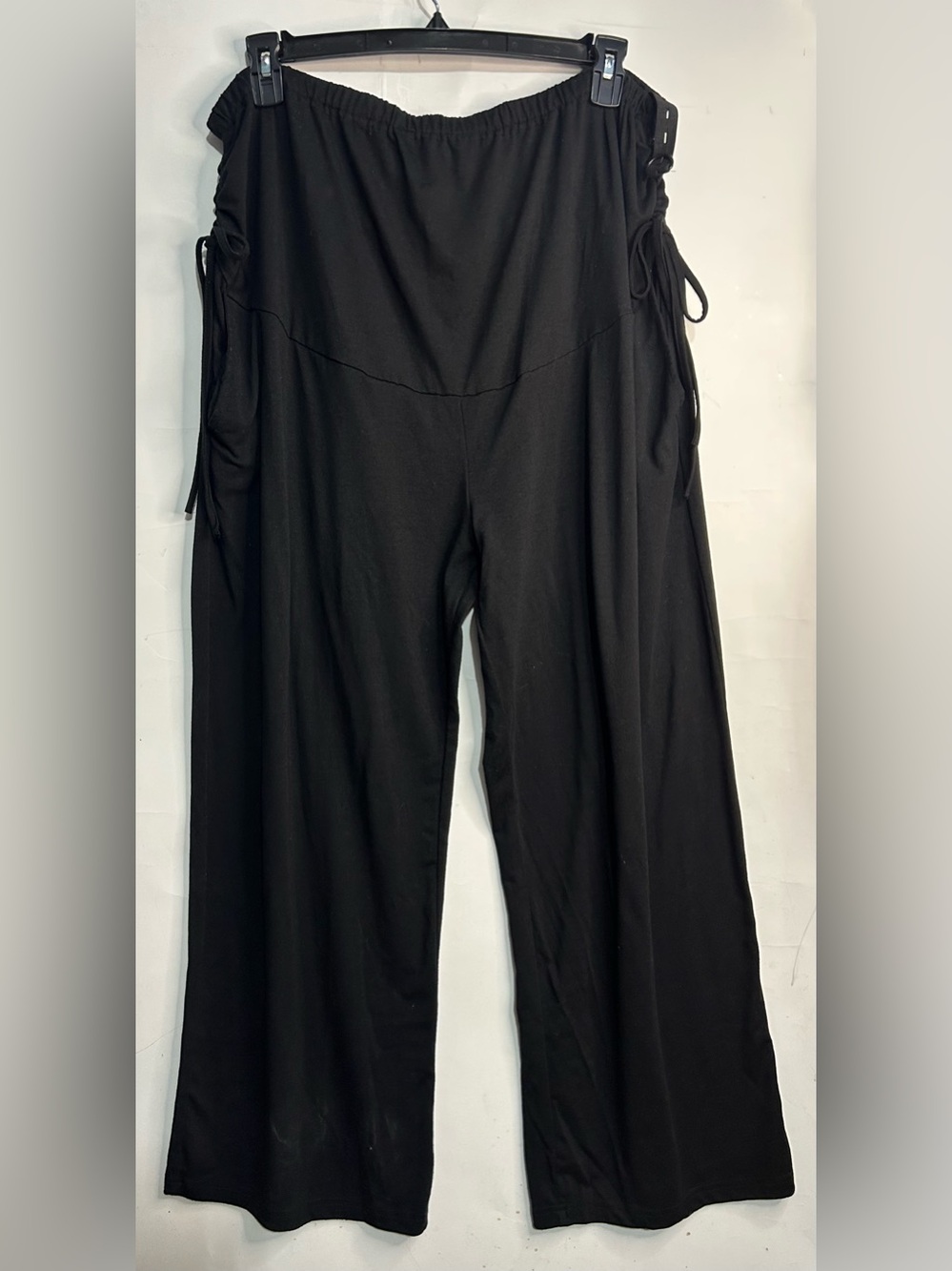 XXL Wide Leg Black Maternity Pants